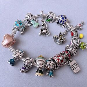 Disney Princess European Charm Bracelet BUNDLE fits PANDORA